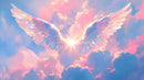 Angel Wings Over Clouds Wallpaper Mural.