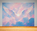 Angel Wings Over Clouds Wallpaper Mural.