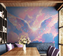 Angel Wings Over Clouds Wallpaper Mural.
