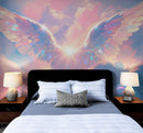 Angel Wings Over Clouds Wallpaper Mural.