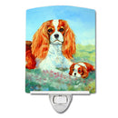 Cavalier Spaniel Momma's Love Ceramic Night Light Compact, UL-Certified, Ideal for Bedroom, Bathroom, Nursery, Hallway, Kitchen, 6x4x3, Multicolor