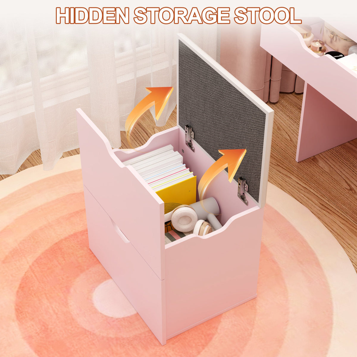 3-in-1 Multifunctional Dressing Table and Stool Set, photo 6 of 10