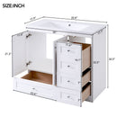 Shaker Free Standing Bathroom Vanity Cabinet With Sink, Soft Close Drawers, Soft Close Doors by Unique Piece Furniture