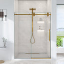 56"-60"W x 72"H Frameless Single Sliding Shower Door by HouseOfZazla