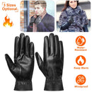Unisex Leather Winter Warm Gloves Outdoor Windproof Soft Gloves Cycling Skiing Running Cold Winter Gloves