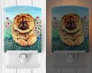 Chow Chow Ceramic Night Light Compact, UL-Certified, Ideal for Bedroom, Bathroom, Nursery, Hallway, Kitchen, 6x4x3, Multicolor