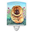 Chow Chow Ceramic Night Light Compact, UL-Certified, Ideal for Bedroom, Bathroom, Nursery, Hallway, Kitchen, 6x4x3, Multicolor