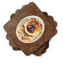 Chow Chow Foam Coasters Set of 4 Cup Coasters for Indoor Outdoor, Tabletop Protection, Anti Slip, Mouse pad Material