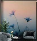 Morning Dew Misty Flower Wallpaper Mural.