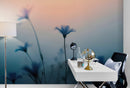 Morning Dew Misty Flower Wallpaper Mural.