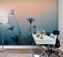 Morning Dew Misty Flower Wallpaper Mural.