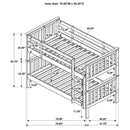 Madison - Twin Over Twin Bunk Bed With Slatted Design - White