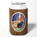 Dachshund Two Red and a Black and Tan Can or Bottle Hugger Cooler Sleeve for Standard 12 oz Cans, Insulated Foam Beer & Soda Can Hugger Reusable