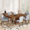 Topmax - 7 Piece Rustic Extendable Dining Table Set With Removable Leaf, 2 Arm Chairs And 4 Armless Chairs by HouseOfZazla