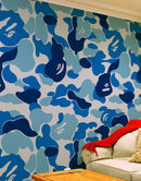 Bape Camo Wallpaper Mural. Green Camo Streetwear Hype Beast Aesthetics.