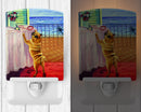 Helping Himself Fawn Pug Ceramic Night Light Compact, UL-Certified, Ideal for Bedroom, Bathroom, Nursery, Hallway, Kitchen, 6x4x3, Multicolor