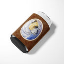 English Bulldog Can or Bottle Hugger Cooler Sleeve for Standard 12 oz Cans, Insulated Foam Beer & Soda Can Hugger Reusable