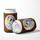 English Bulldog Can or Bottle Hugger Cooler Sleeve for Standard 12 oz Cans, Insulated Foam Beer & Soda Can Hugger Reusable
