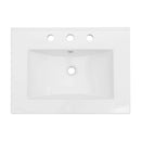Rectangular Single Vanity Top With 3 Faucet Hole Sink - White by HouseOfZazla