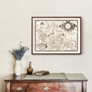 Vintage Map of Russia, Japan & China 1570