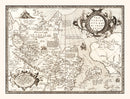 Vintage Map of Russia, Japan & China 1570