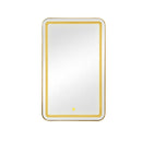 Rectangle Medicine Cabinet Mirror Bathroom Mirror With Storage Wall Mounted Medicine Mirror Cabinet With LED - Gold by HouseOfZazla