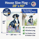 Entlebucher Mountain Dog House Flag 28x40 Porch Sleeve Pole Decorative Outside Yard Banner Artwork Wall Hanging, Polyester