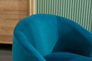 Swivel Accent Armchair Barrel Chair With Powder Coating Metal Ring by HouseOfZazla