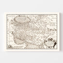 Vintage Map of Persian Empire, 1570