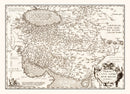 Vintage Map of Persian Empire, 1570