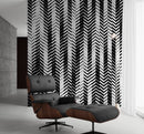 Black and White Minimal Retro Stripes Pattern Wallpaper.
