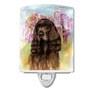 Field Spaniel Ceramic Night Light Compact, UL-Certified, Ideal for Bedroom, Bathroom, Nursery, Hallway, Kitchen, 6x4x3, Multicolor