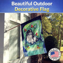 Japanese Chin in Momma's Chair House Flag 28x40 Porch Sleeve Pole Decorative Outside Yard Banner Artwork Wall Hanging, Polyester