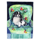 Japanese Chin in Momma's Chair House Flag 28x40 Porch Sleeve Pole Decorative Outside Yard Banner Artwork Wall Hanging, Polyester