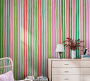 Color Vertical Stripes Pattern Wallpaper Mural.