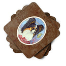 Papillon Yellow Butterfly Foam Coasters Set of 4 Cup Coasters for Indoor Outdoor, Tabletop Protection, Anti Slip, Mouse pad Material