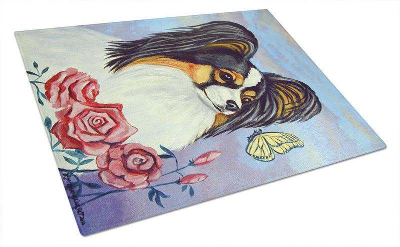 Papillon with Butterfly Glass Cutting Board Large