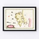 Vintage Map of Spitsbergen, 1665