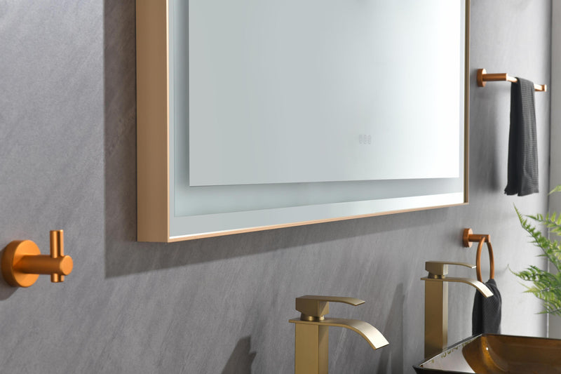60x36 LED Lighted Bathroom Wall Mounted Mirror with High Lumen+Anti-Fog Separately Control