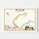 Vintage Map of Nova Zembla, 1665