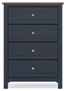 Landocken - Four Drawer Chest - Brown / Blue