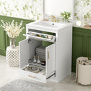 Modern Bathroom Vanity With Integrated Ceramic Sink, 2 Door Cabinet With Tip-Out Drawer by Unique Piece Furniture