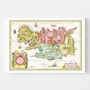 Vintage Map of Iceland 1665