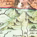 Vintage Map of Iceland 1665