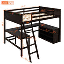 Loft Bed With Shelves With Desk by HouseOfZazla