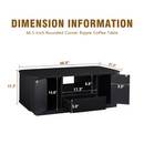 Modern Luxury Oval Coffee Table with Drawers and Storage Compartment