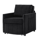 Upholstered Convertible Sleeper Sofa With 5 Position Backrest, Side Pockets, Storage by HouseOfZazla