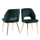 Dining Chairs With Metal Legs And Hollow Back Upholstered Dining Chairs by HouseOfZazla