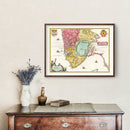 Vintage Map of Norway 1665