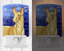Pharaoh Hound Ceramic Night Light Compact, UL-Certified, Ideal for Bedroom, Bathroom, Nursery, Hallway, Kitchen, 6x4x3, Multicolor